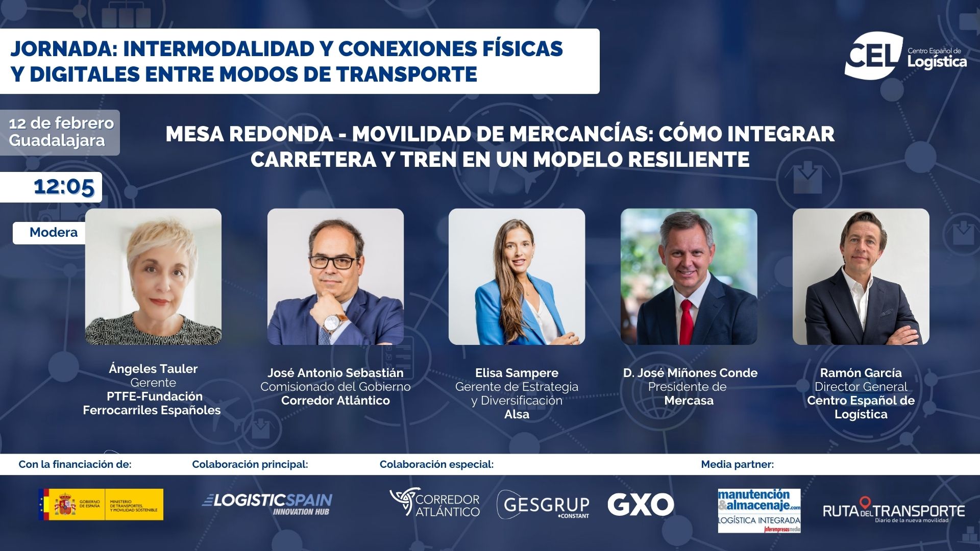 Participaci�n de la PTFE en la Jornada �Intermodalidad y conexiones f�sicas y digitales entre modos de transporte�. Guadalajara, 12 de febrero